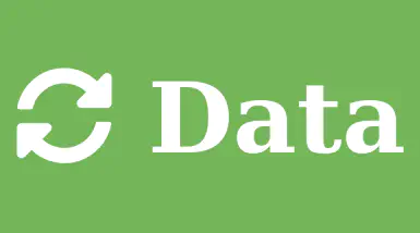 Living Data logo - two curved arrows in a circle with the work data next to them